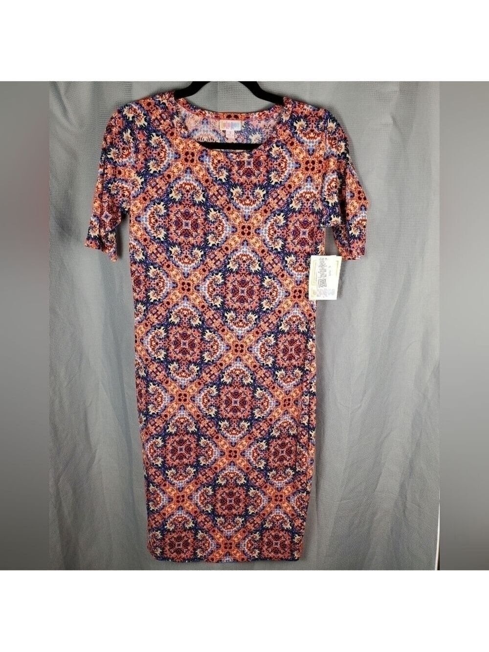 NWT Lularoe Julia, multicolored geometric pattern, size S